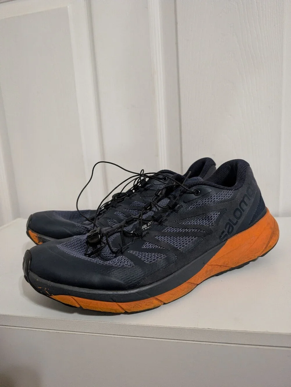 Salomon Men's Sense RideTrail Running Shoes Blue Orange Sneakers Size 10